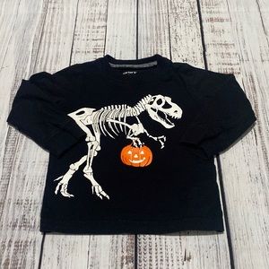 ♥️2/$14♥️ Carter’s Glow In The Dark T-Rex Halloween Tee